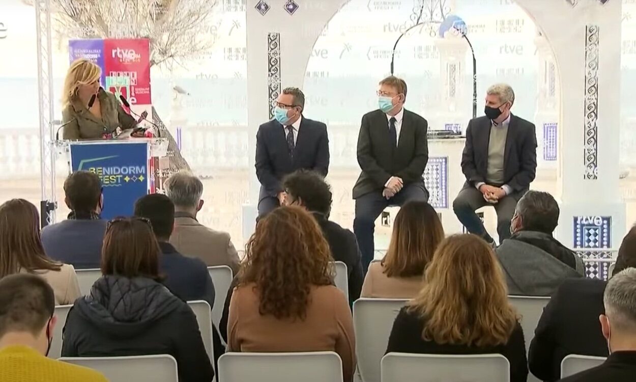 Primera Rueda De Prensa Del Benidorm Fest Desde Benidorm Con Las