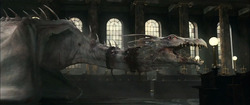 Dragón de Gringots en Harry Potter y las Reliquias de la Muerte parte 2