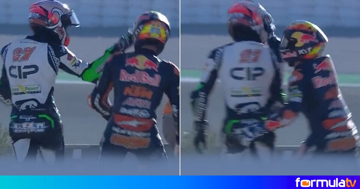 Amazement among DAZN commentators after the mutual aggression of two riders in the Valencia Moto3 GP