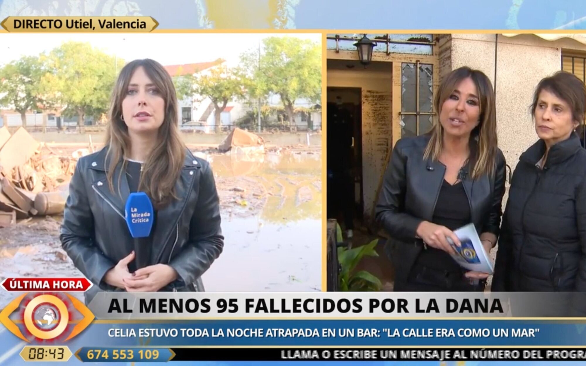 Una reportera de 'La mirada crítica' cubre los destrozos de la DANA desde los restos de su propia casa