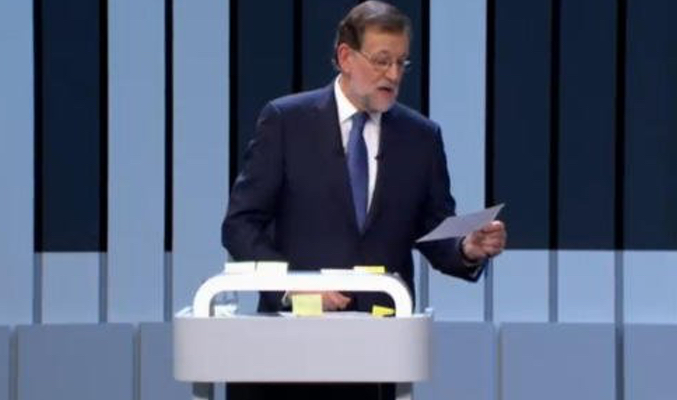 A este ritmo Rajoy empapela el plató con post-its