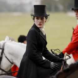 Lady Mary Crawley a caballo en 'Downton Abbey'