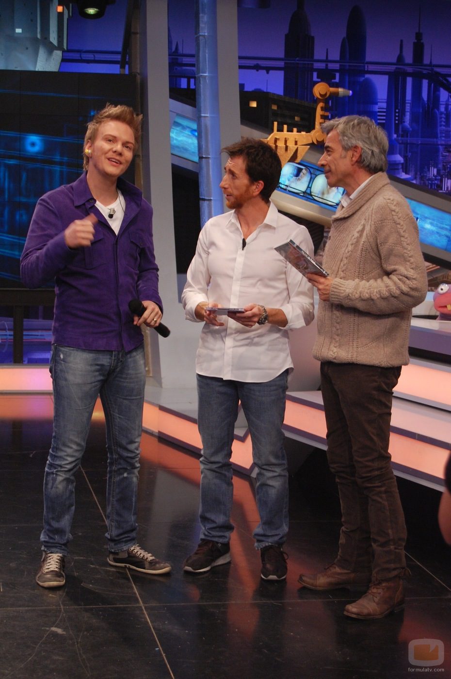 Michel Teló, Pablo Motos e Imanol Arias en 'El hormiguero'