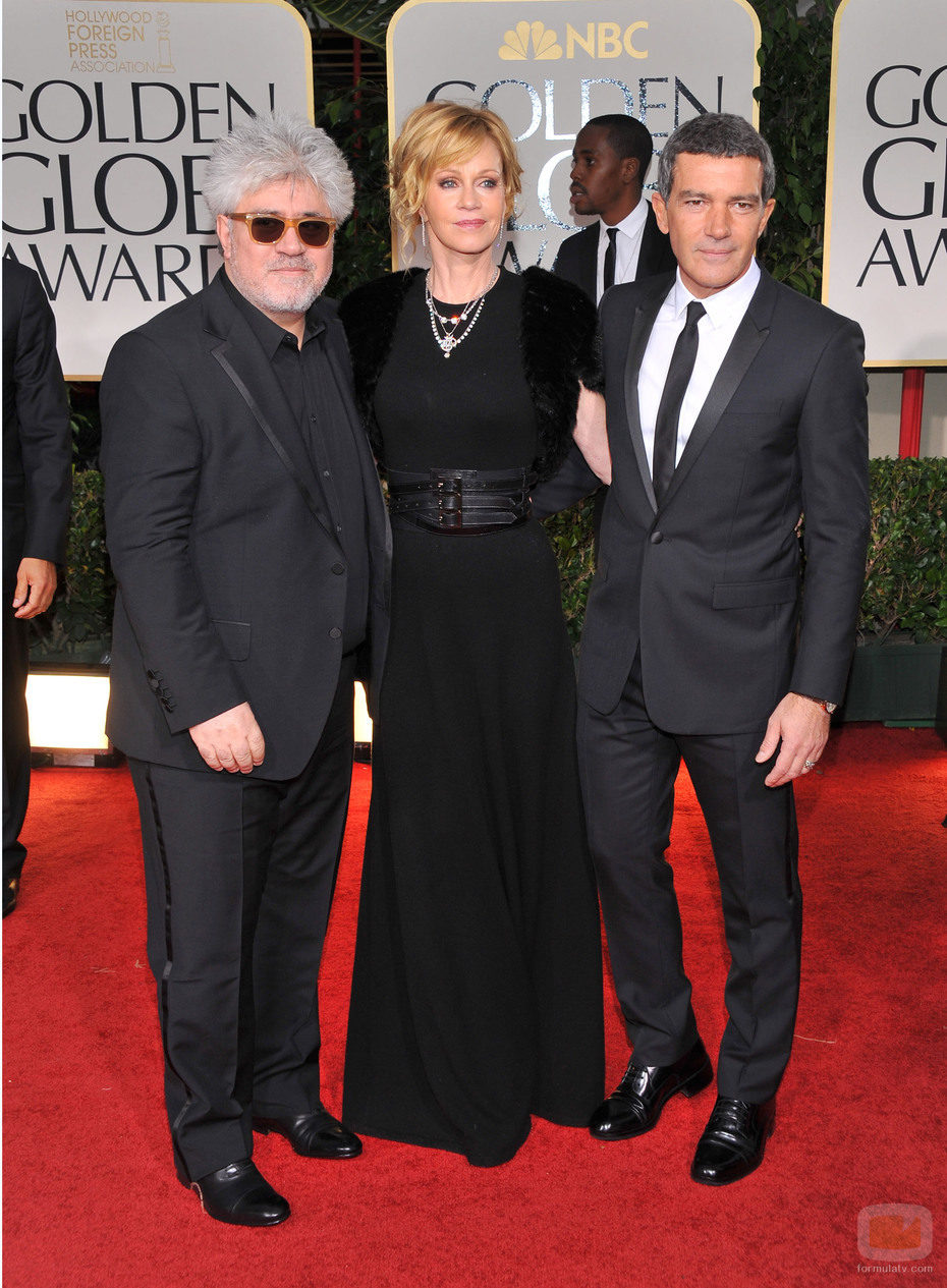 Pedro Almodóvar, Melanie Griffith y Antonio Banderas