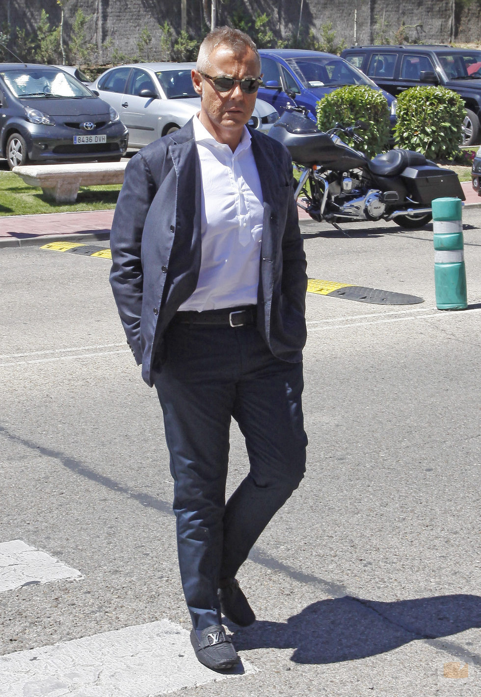 Jordi González en el funeral de Pedro Rodríguez