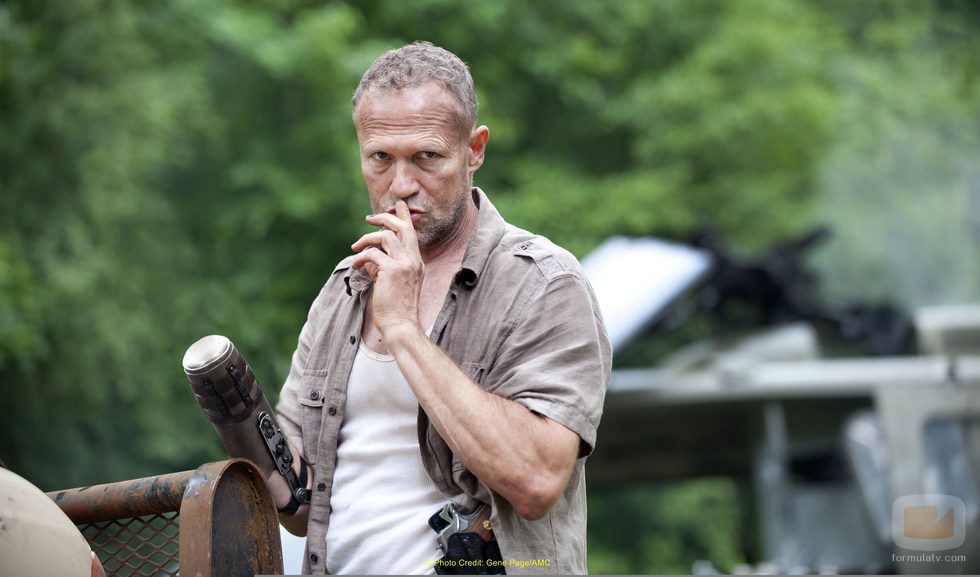 Michael Rooker en la tercera temporada de 'The Walking Dead'