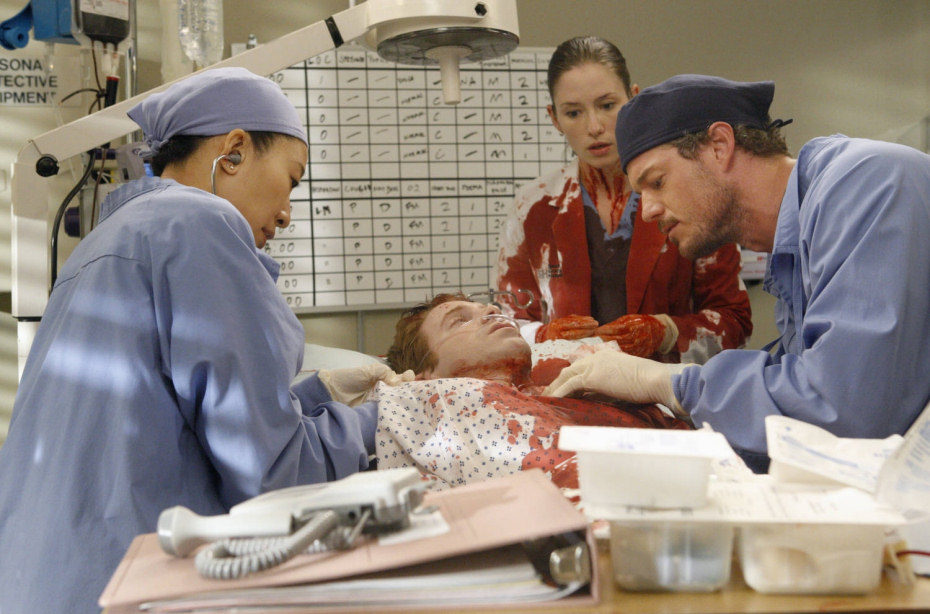 Eric Dane, Chyler Leigh y Sandra Oh