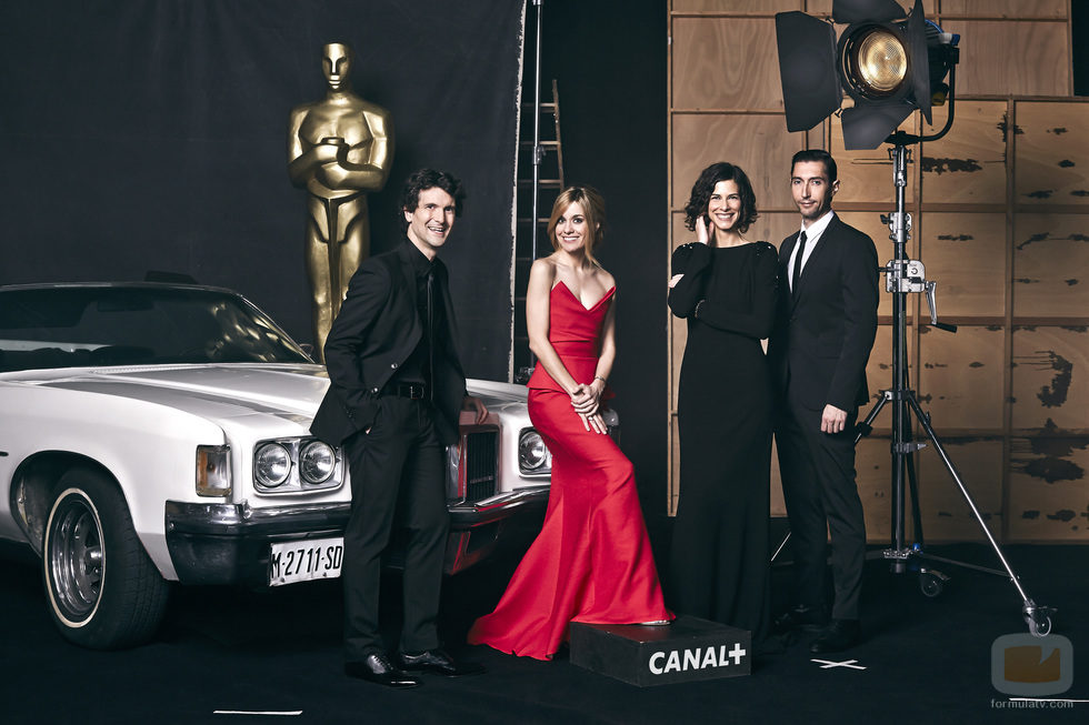 Alexandra Jiménez, Toni Garrido, Cristina Teva y Guillermo de Mulder en los Oscar 2014 de Canal+