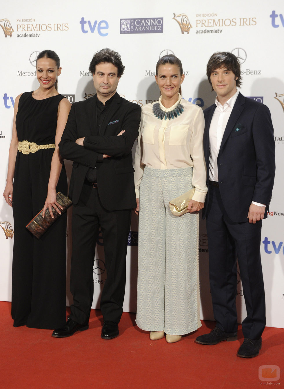 Eva González, Pepe Rodríguez, Samantha Vallejo-Nágera y Jordi Cruz en los Premios Iris 2014