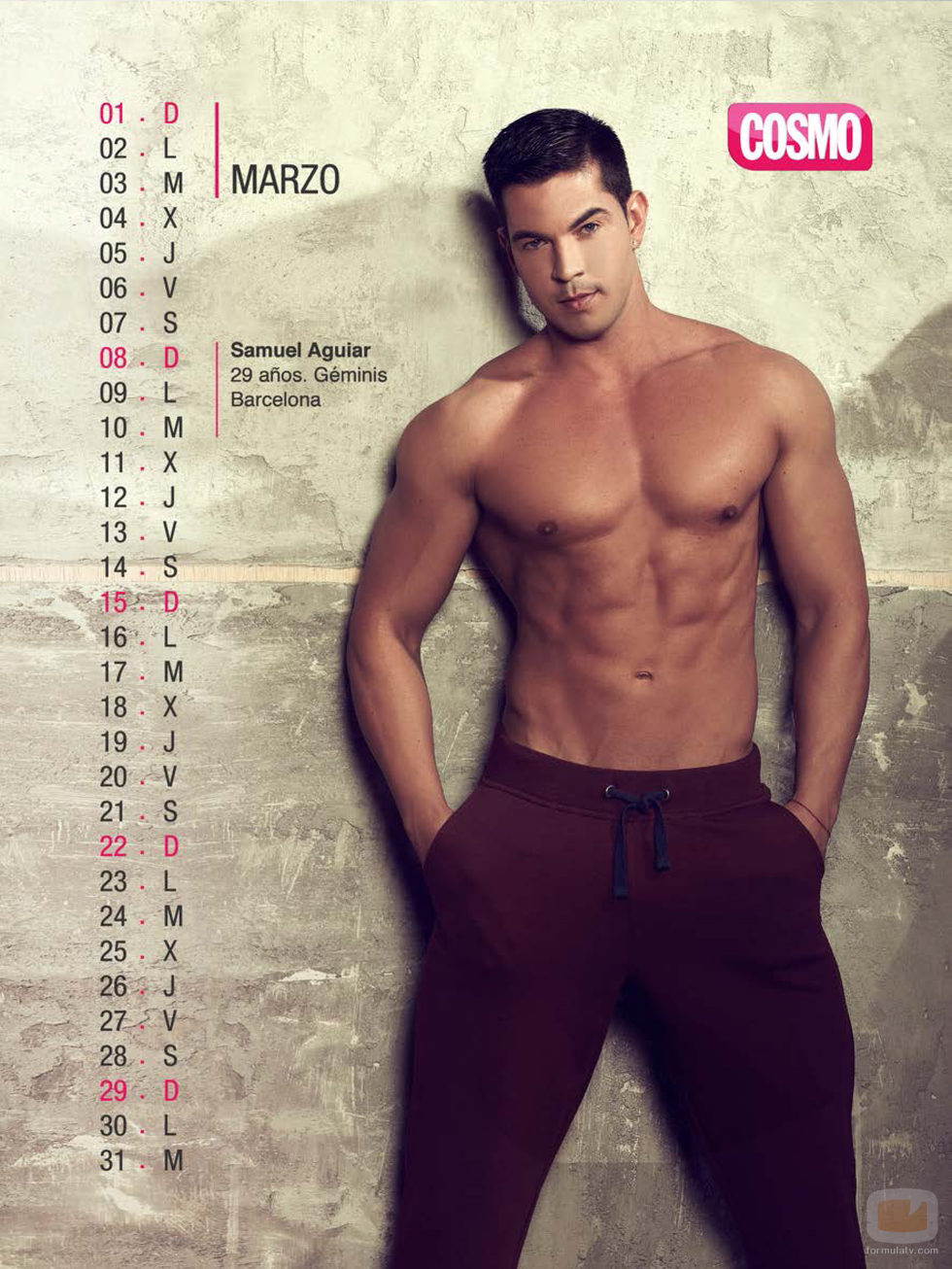 Samuel Aguiar es marzo en el Calendario de Hombres 2015