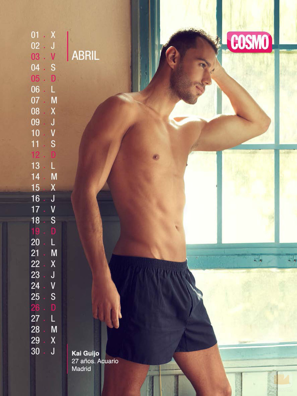 Kai Guijo es abril en el Calendario de Hombres 2015