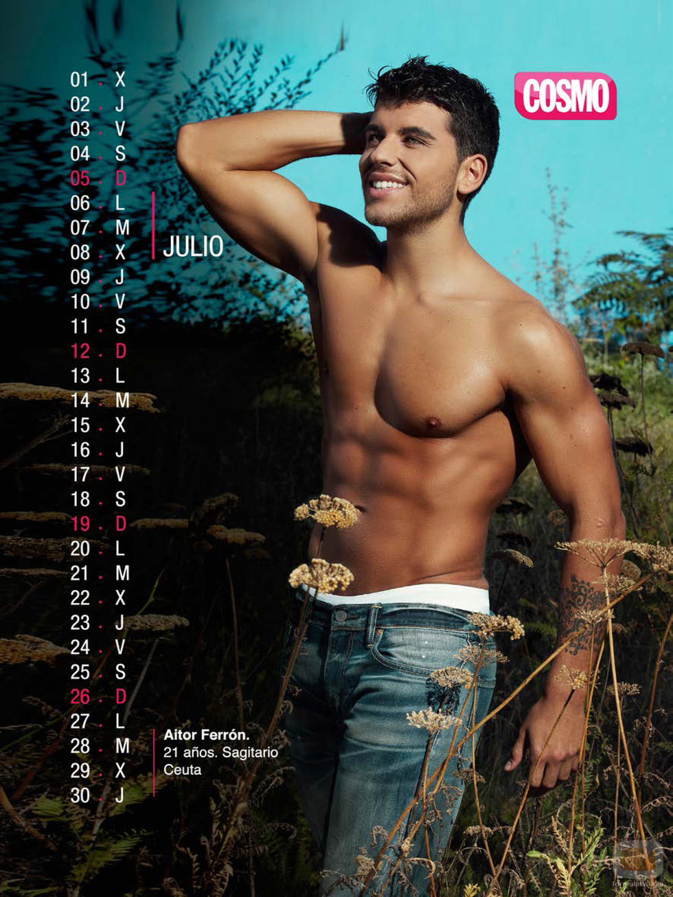 Aitor Ferrón es julio en el Calendario de Hombres 2015