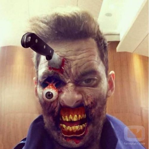 Rudy Fernández disfrazado para Halloween 2015