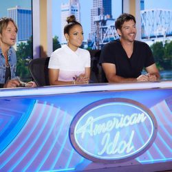 Keith Urban, Jennifer Lopez y Harry Connick Jr. en 'American Idol'