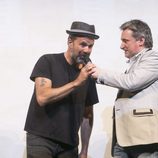 Pau Donés y Joseba Fiestras en el estreno de 'Estoy vivo'