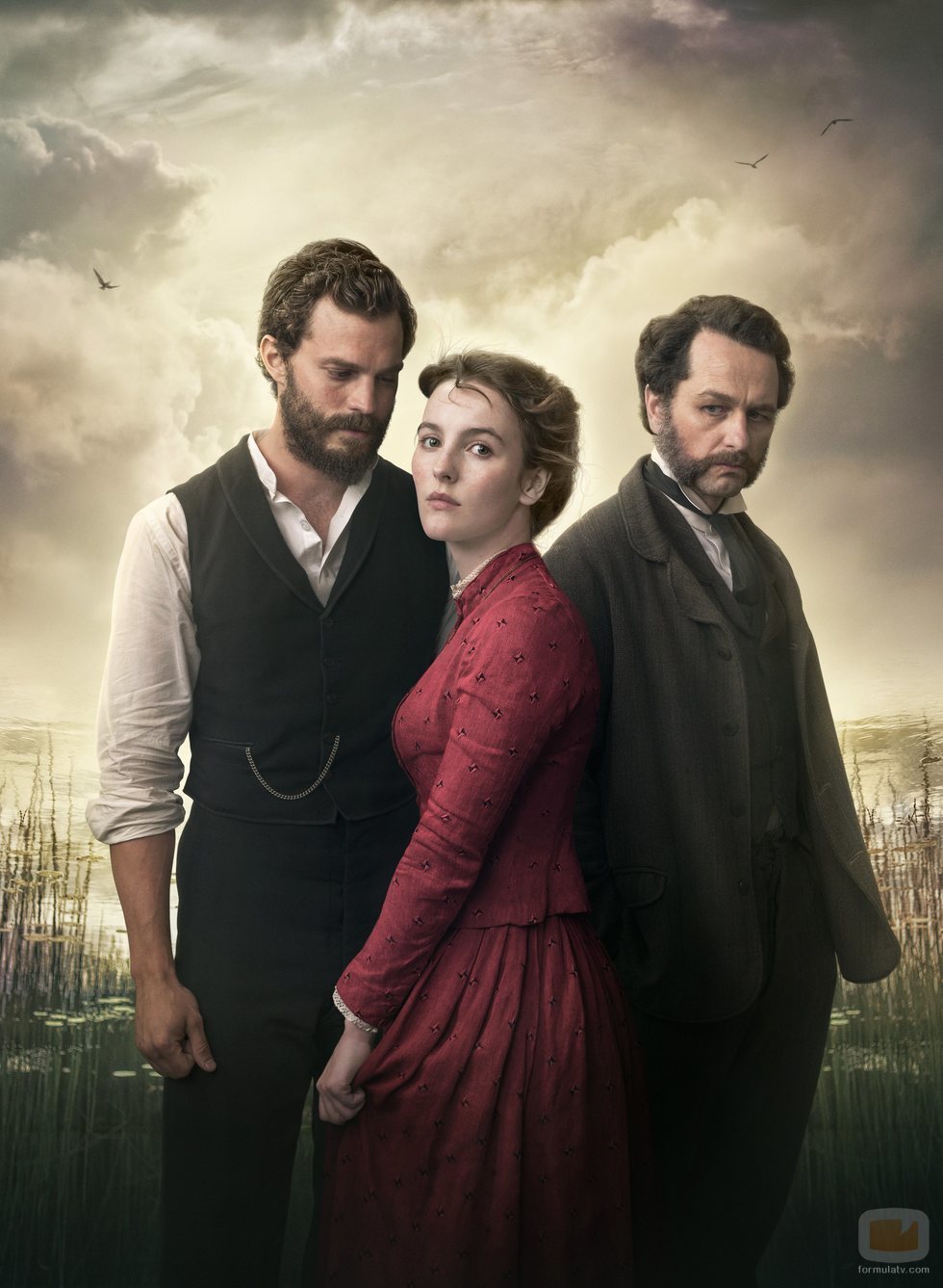 Jamie Dornan, Matthew Rhys y Ann Skelly en 'Death and Nightingales'