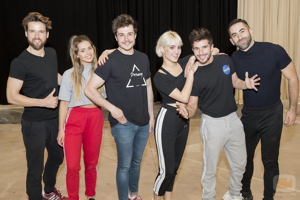 Miki Núñez ensaya junto a los bailarines para su actuación en Eurovisión 2019