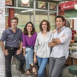 Jesús Olmedo, Begoña Maestre, Lola Marceli y Antonio Garrido en 'Mercado central'