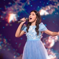 Sofia Feskova, representante de Rusia, en la Gran Final de Eurovisión Junior 2020