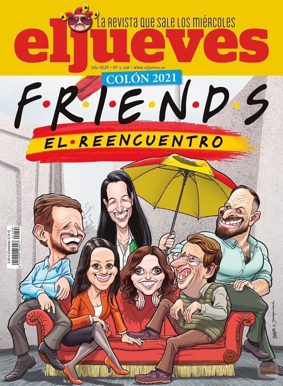 Portada de El Jueves de 'Friends: The Reunion' en Colón