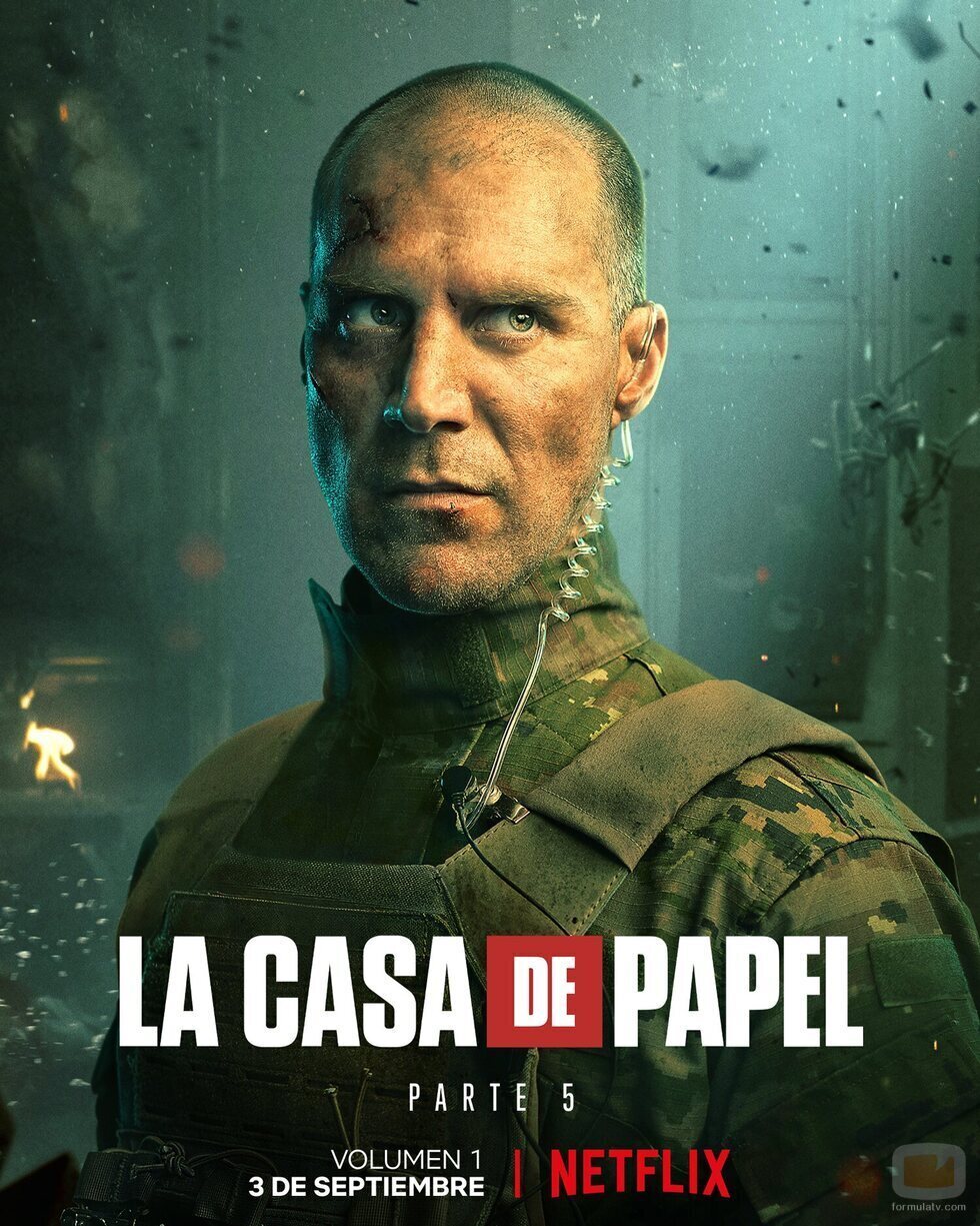 Póster de Gandía (José Manuel Poga) en la Parte 5 de 'La Casa de Papel'