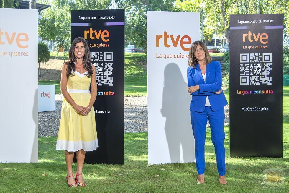 Ana Blanco y Lourdes García Campos en la presentación de la temporada de Informativos 2021-2022