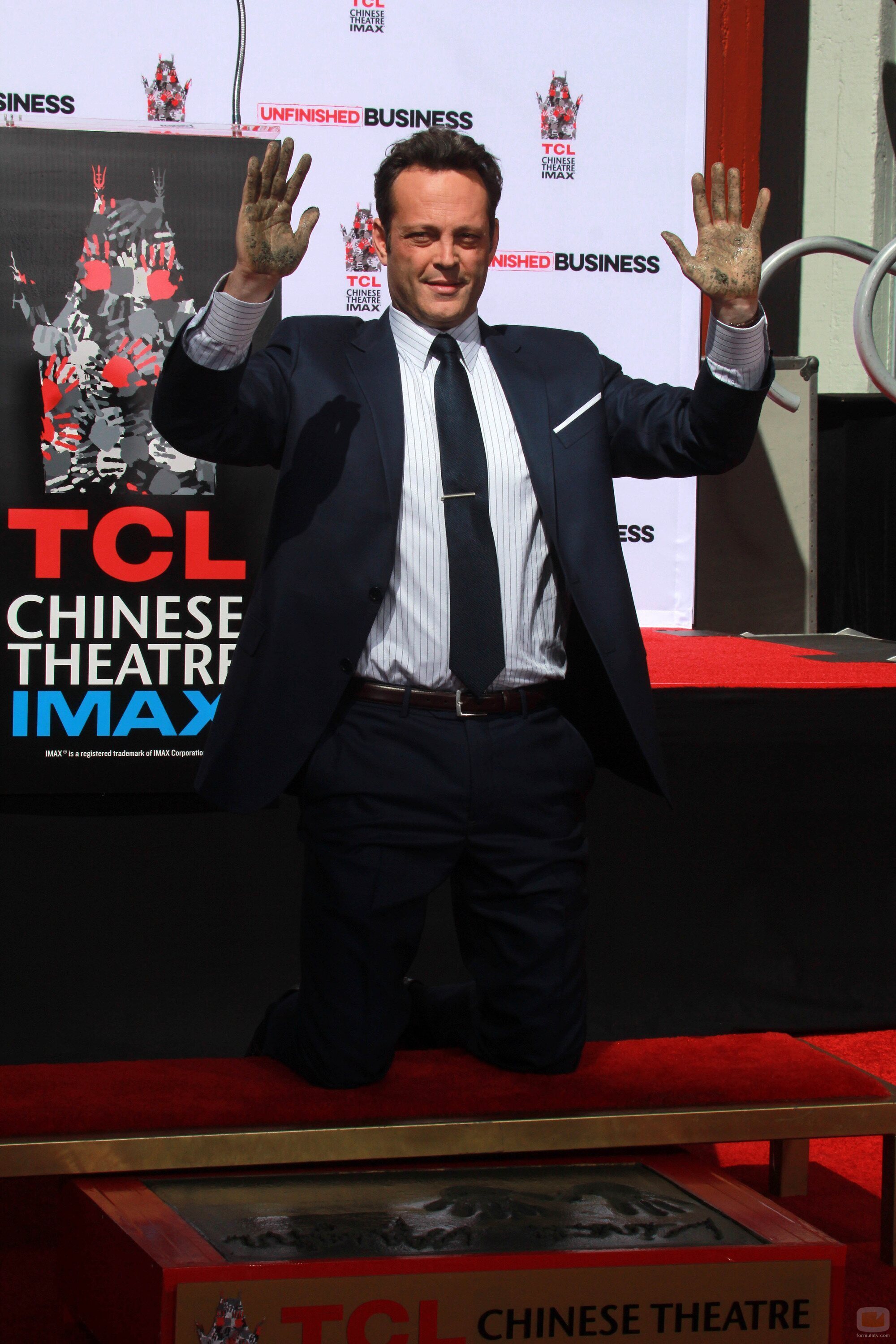 Vince Vaughn deja sus huellas en el Teatro Chino de Hollywood