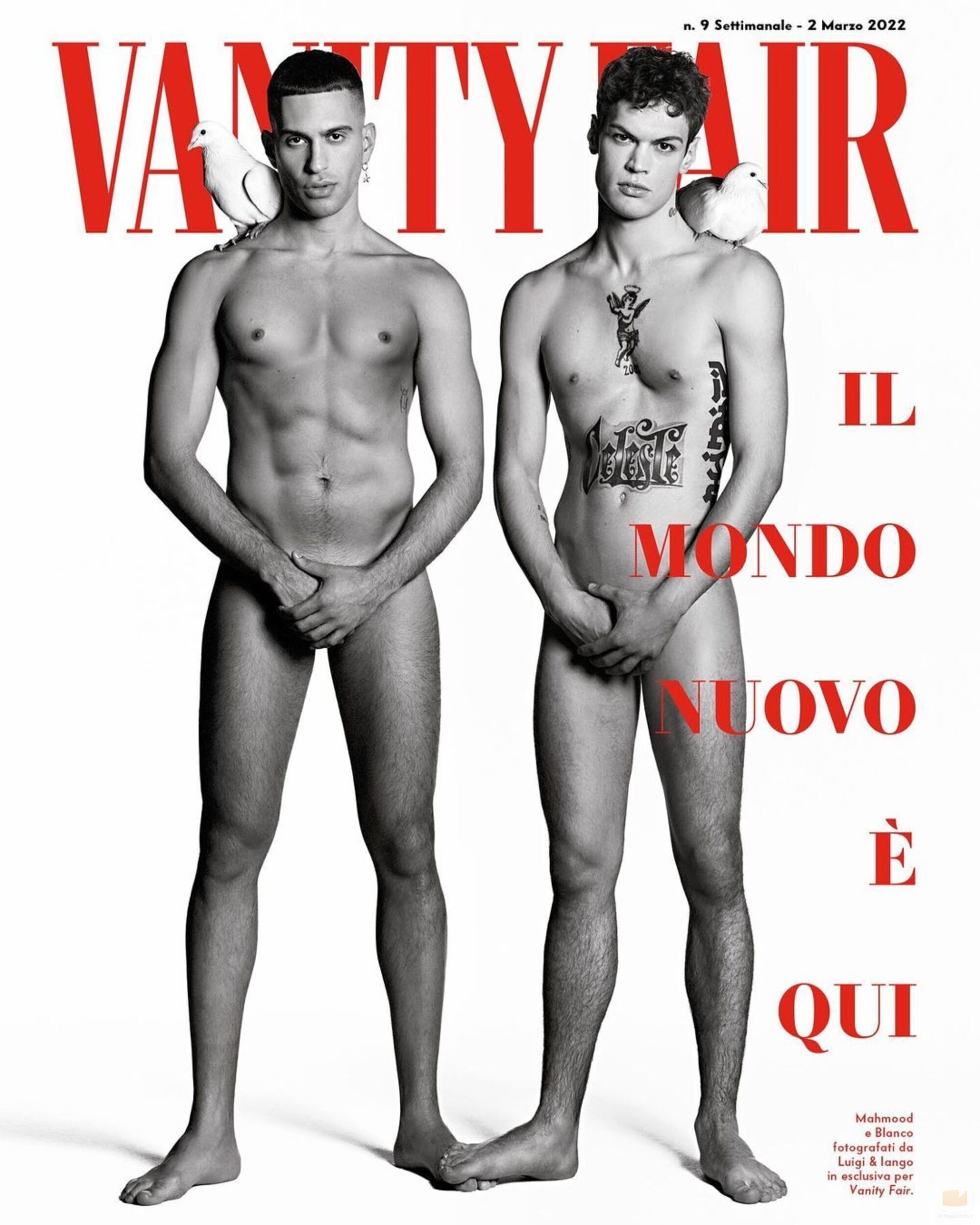 Mahmood y Blanco posan desnudos para Vanity Fair Italia