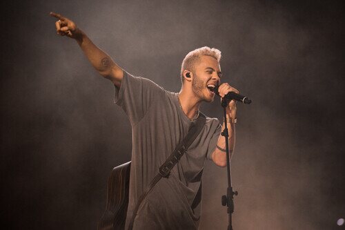 Malik Harris, representante de Alemania, en la Final de Eurovisión 2022