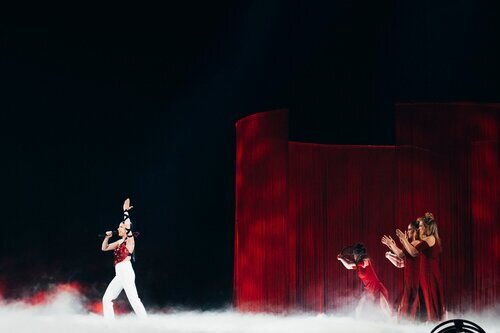 Blanca Paloma cantando 'Eaea' en su primer ensayo para Eurovisión 2023