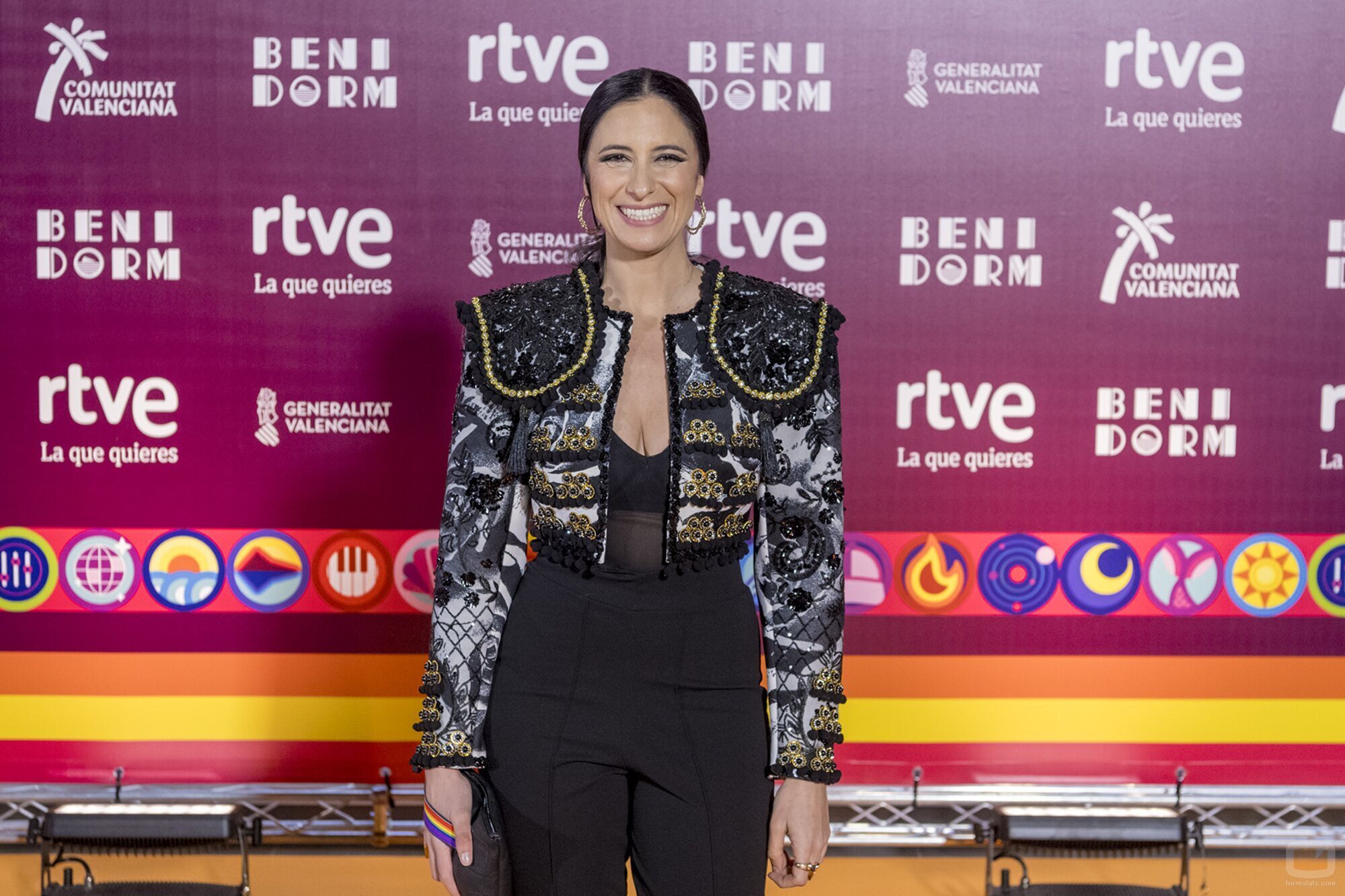 María Peláe en la alfombra naranja del Benidorm Fest 2024