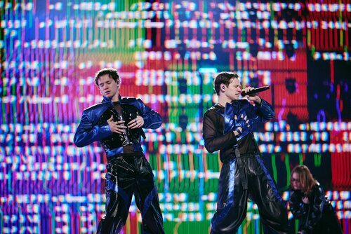 Marcus & Martinus, representantes de Suecia en Eurovisión 2024, en la Semifinal 1