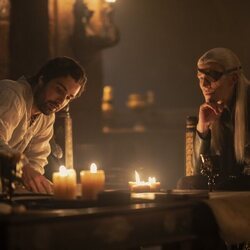 Ser Criston Cole y Aemond Targaryen en la segunda temporada de 'La Casa del Dragón'