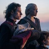 Jacaerys Velaryon, Rhaenyra Targaryen y  Joffrey Velaryon en la segunda temporada de 'La Casa del Dragón'