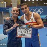Gervasio Deferr y Óscar Casas en el rodaje de 'El gran salto'