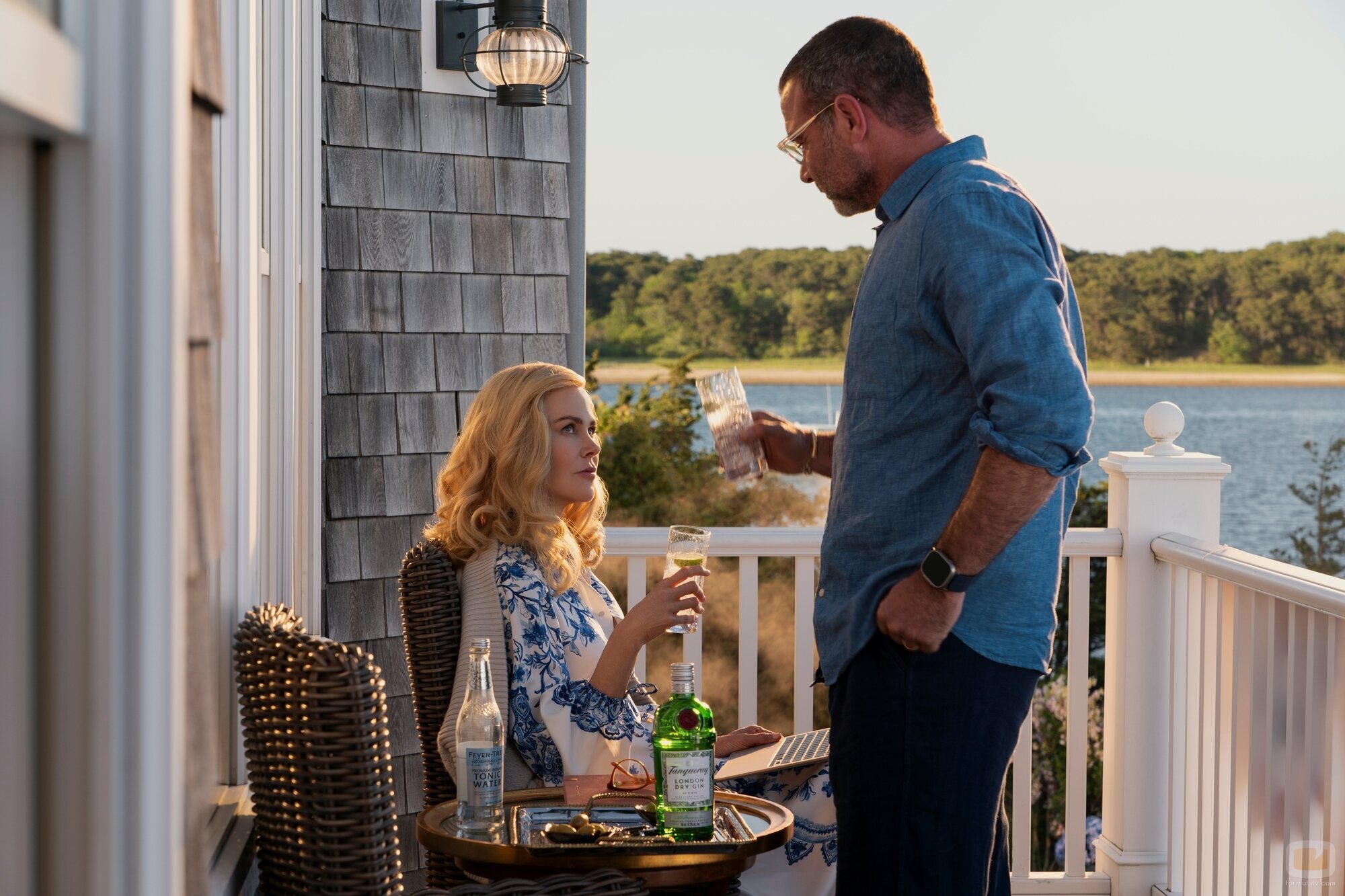 Liev Schreiber y Nicole Kidman en el 1x02 de 'La pareja perfecta'