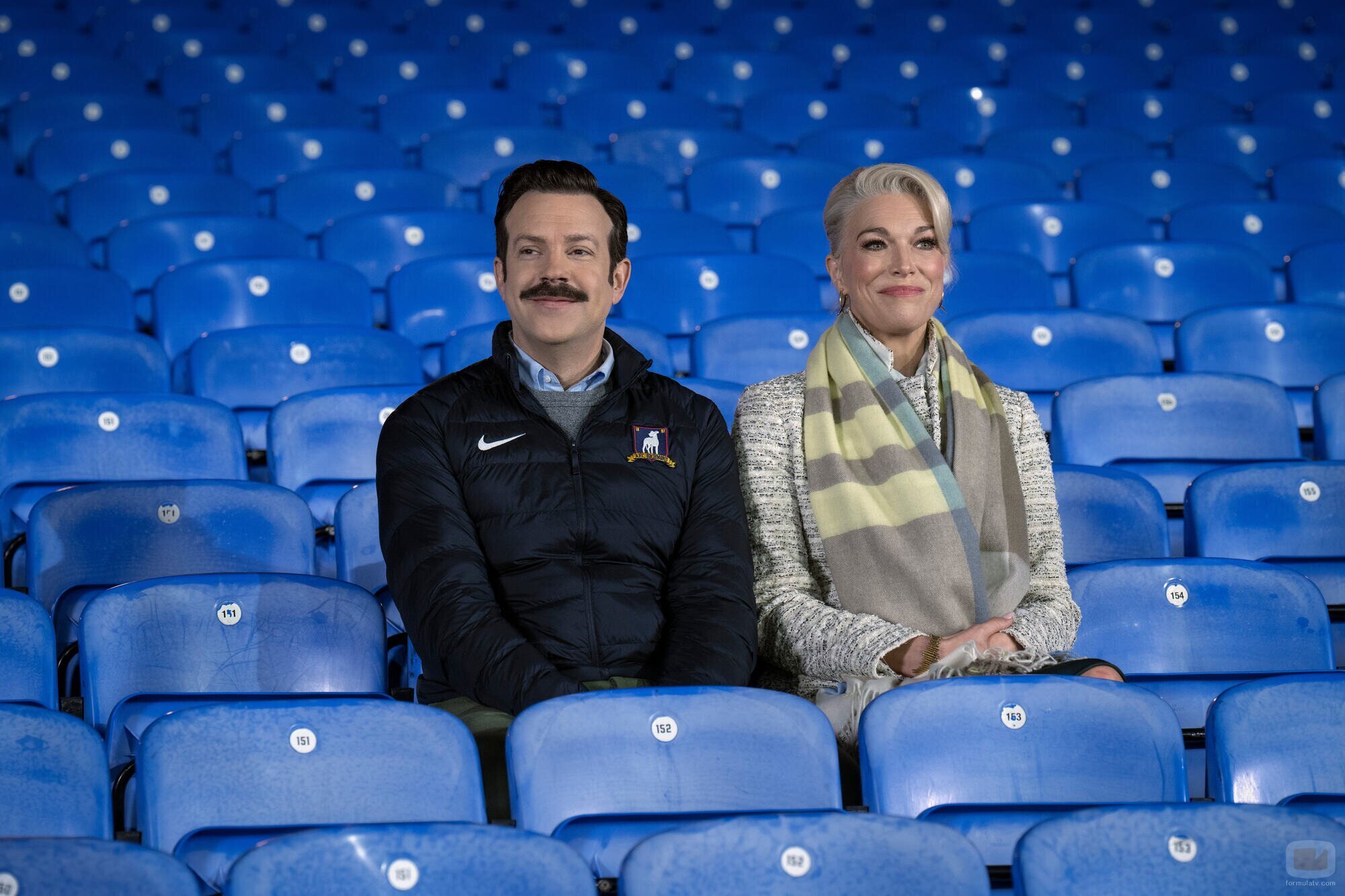 Hannah Waddingham y Jason Sudeikis en 'Adiós, adiós' de 'Ted Lasso'