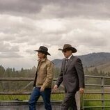 Luke Grimes y Kevin Costner en el 5x03 de 'Yellowstone'