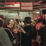 Carmen Machi en el rodaje de 'Aída y vuelta'