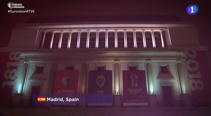 España ilumina el Teatro Real para 'Eurovision: Europe Shine a Light'