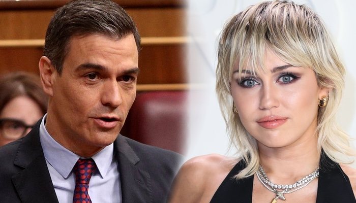 Pedro Sánchez y Miley Cyrus, unidos por la causa