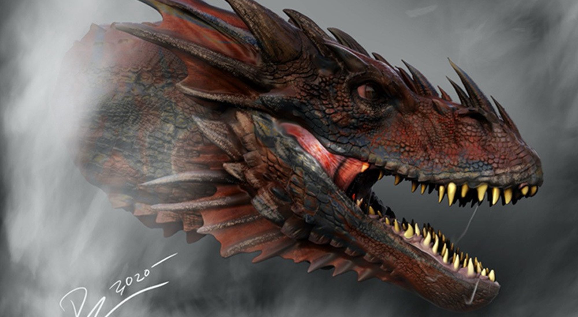 Diseño de uno de los dragones de 'House of the Dragon'