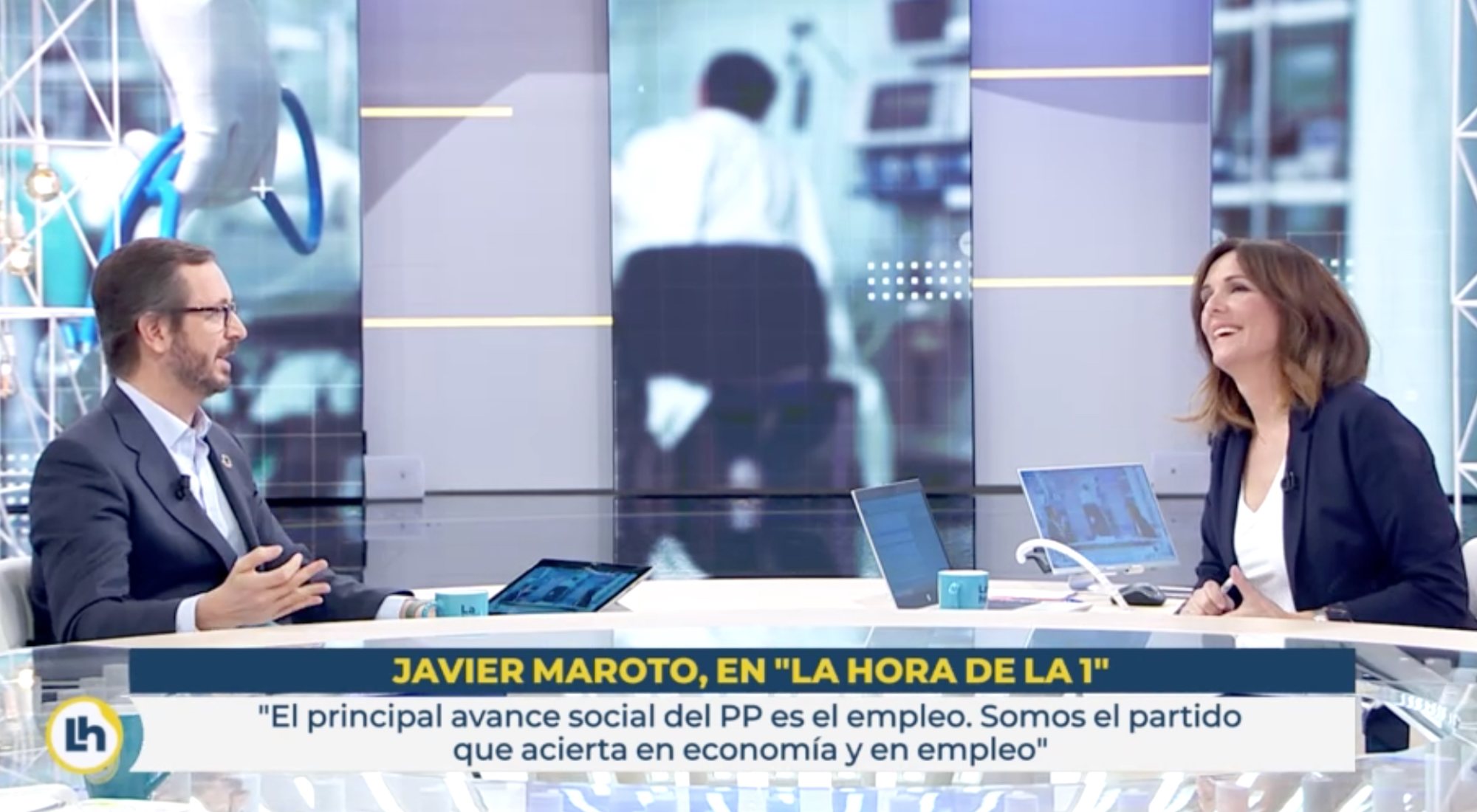 Mónica López y Javier Maroto viven un tenso enfrentamiento en 'La hora de La 1'