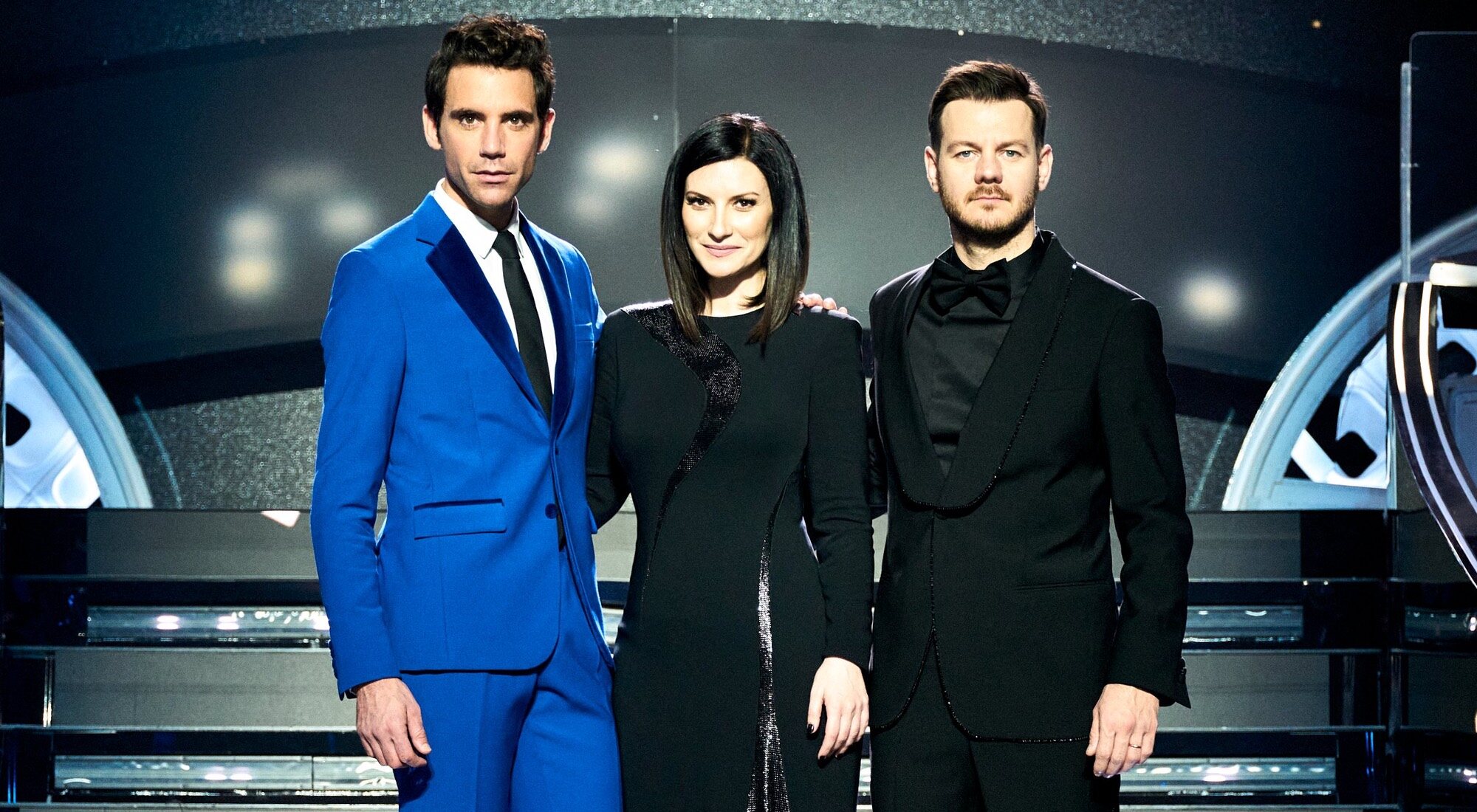 Mika, Laura Pausini y Alessandro Cattelan