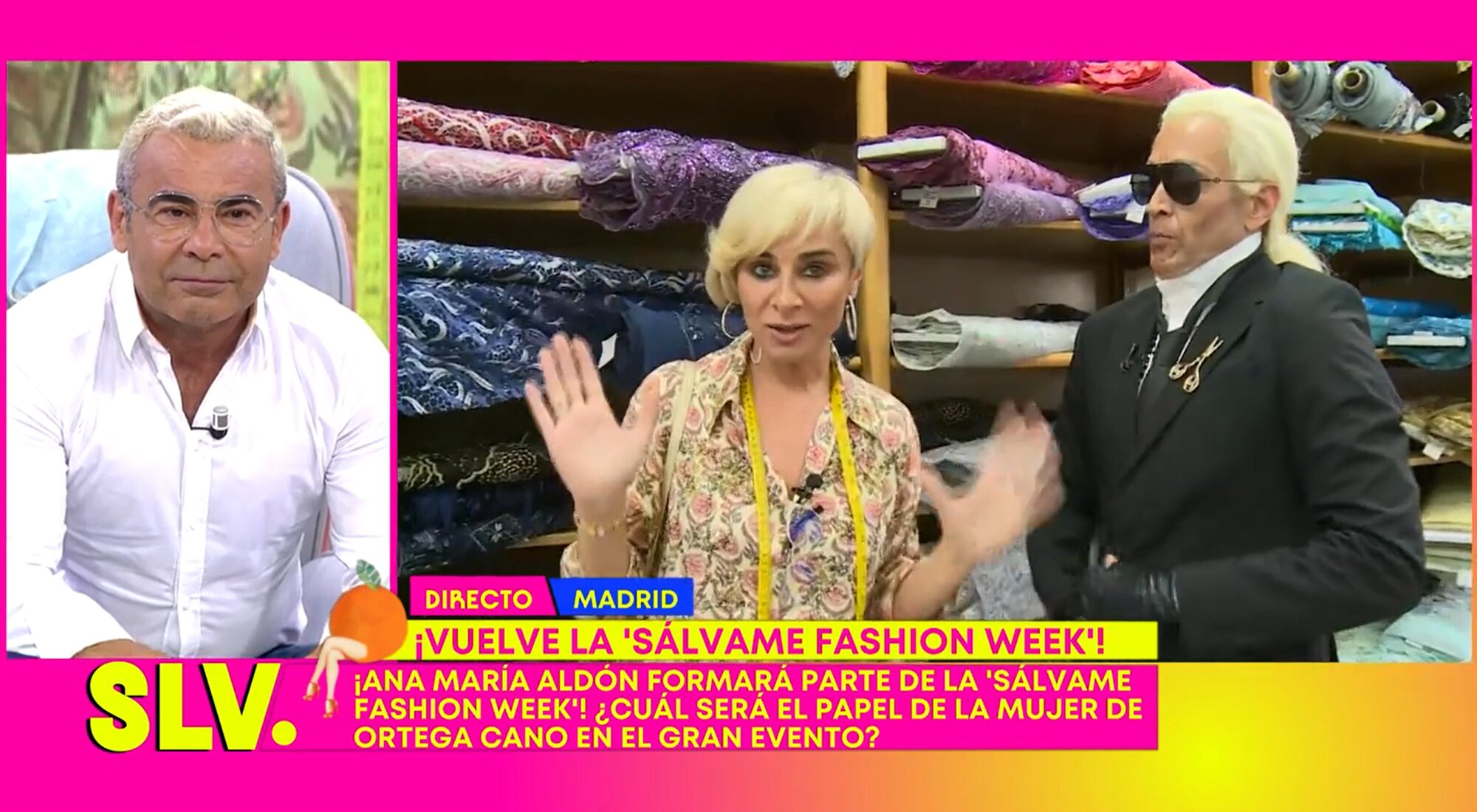 Ana María Aldón interviene en 'Sálvame' como participante de la "Fashion Week"