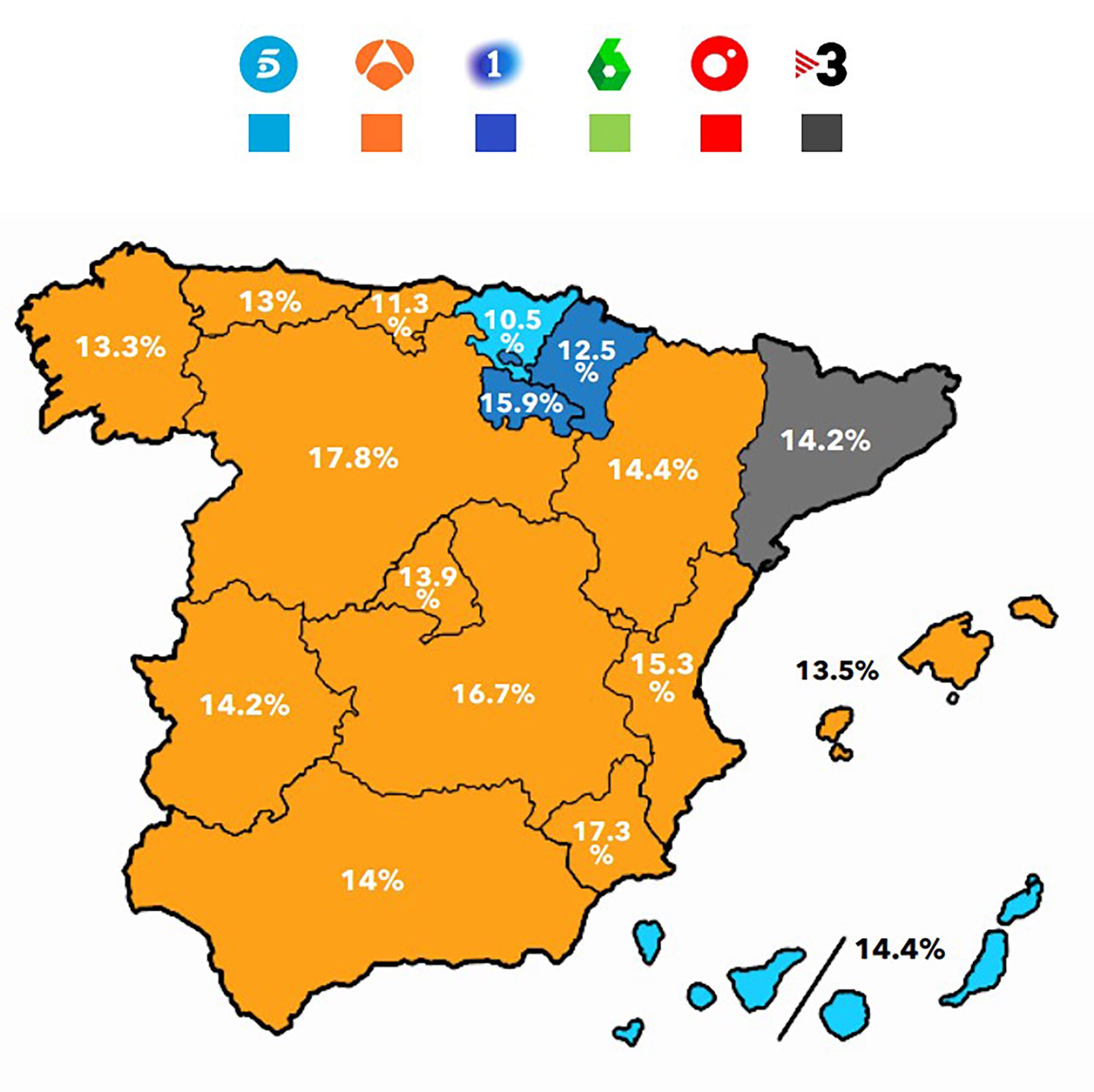 ¿Quién lidera por Comunidades Autónomas?