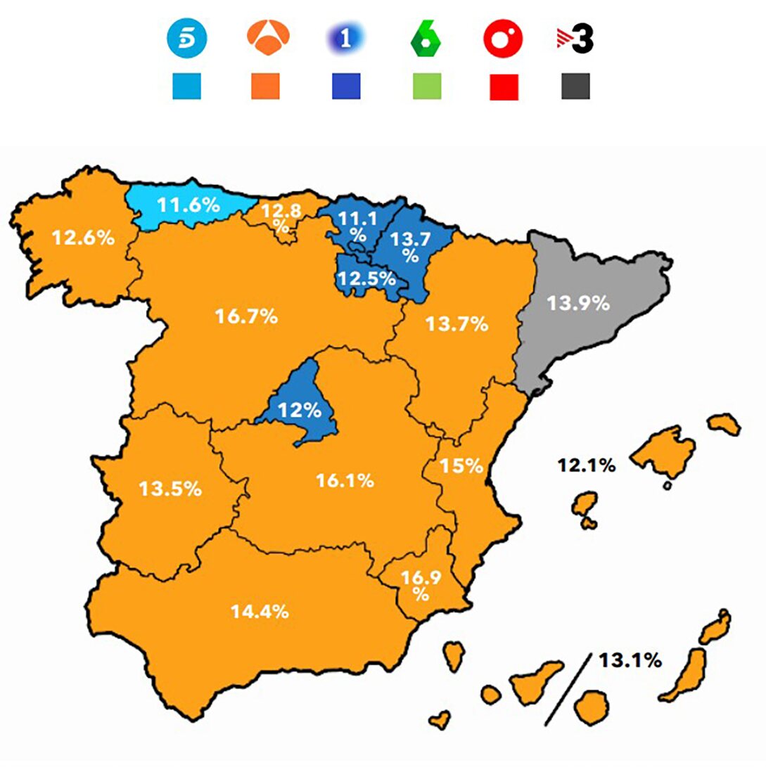 ¿Quién lidera por comunidades autónomas?