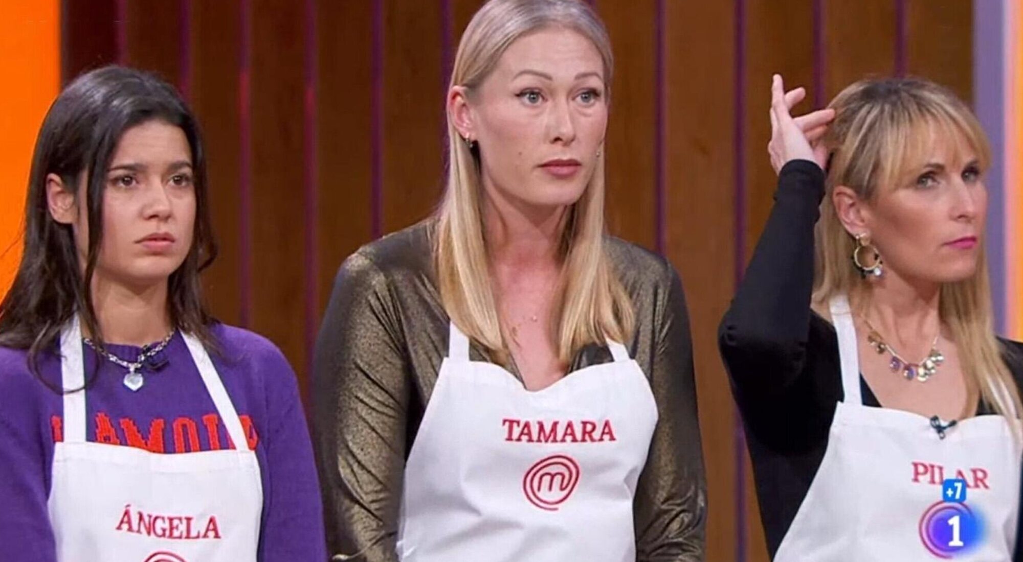 Tamara junto a Ángela y Pilar en 'MasterChef 12'