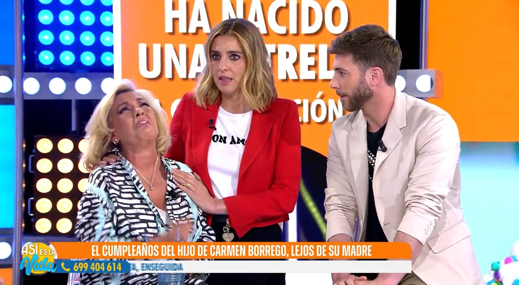 Sandra Barneda y César Muñoz arropan a Carmen Borrego en 'Así es la vida'