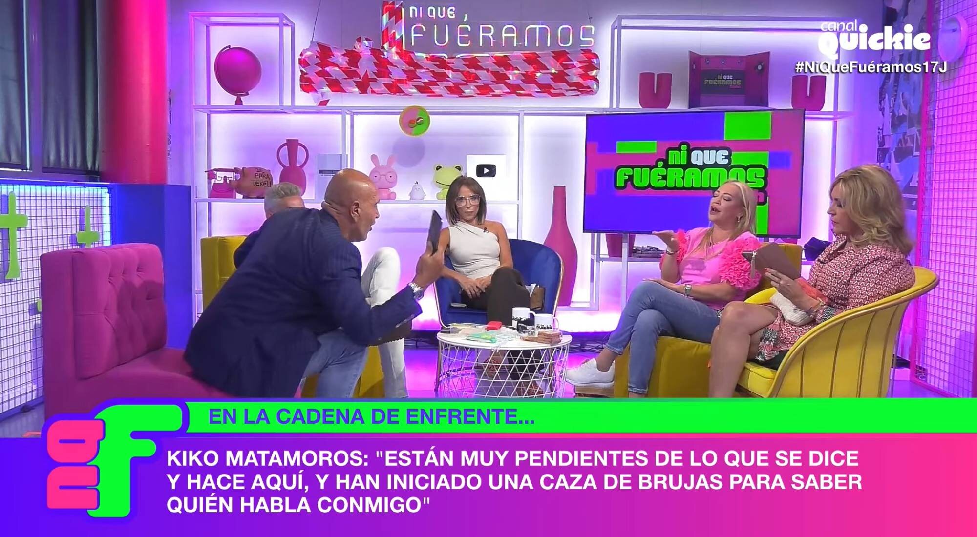 Kiko Matamoros y Belén Esteban discuten por Mediaset en 'Ni que fuéramos shhh'